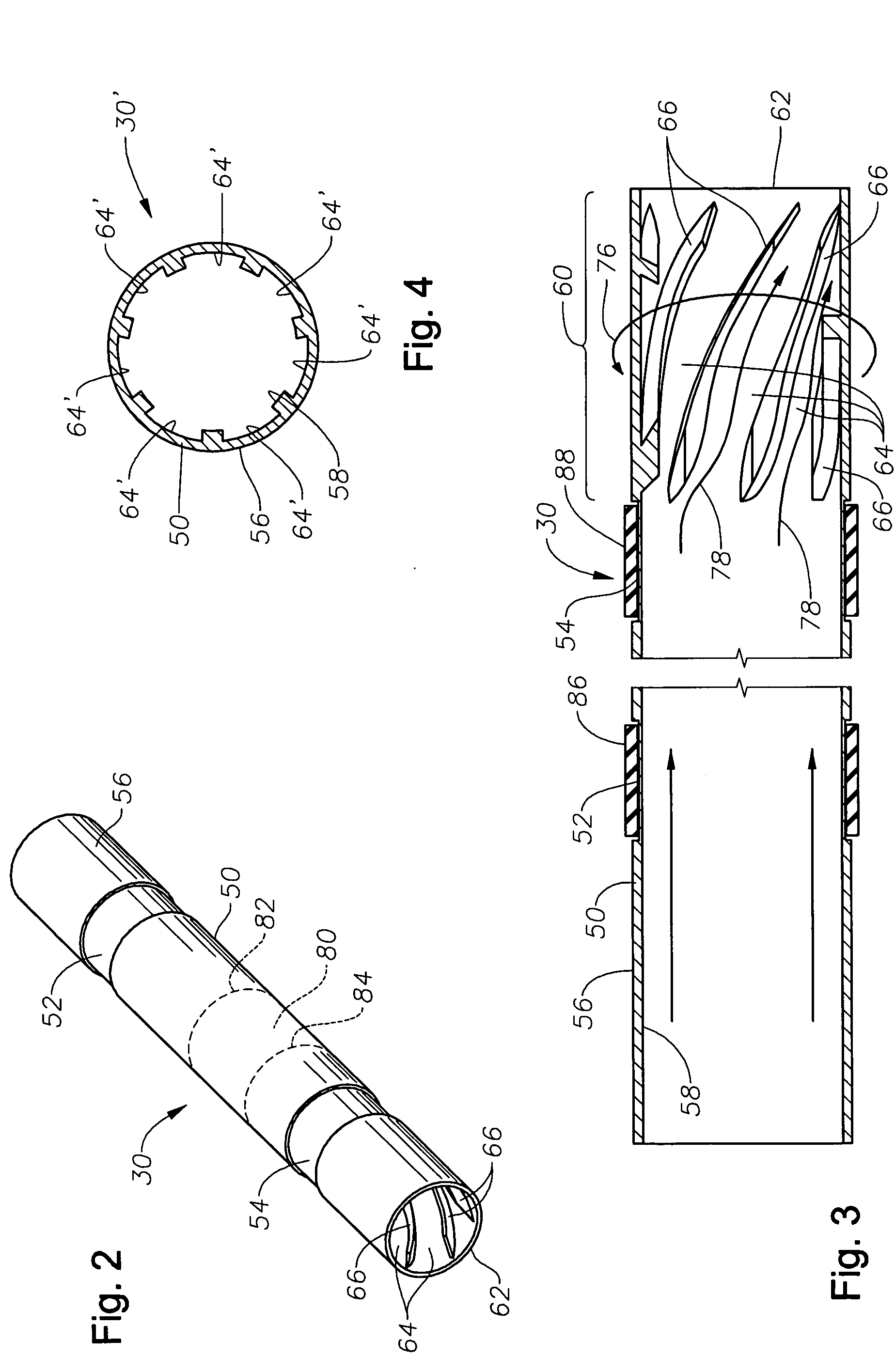 Rotating blast liner