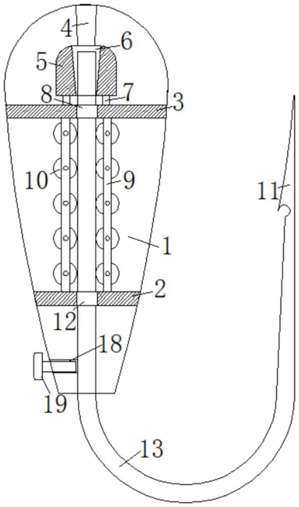 Metal fishing gear with tungsten alloy counterweight assembly