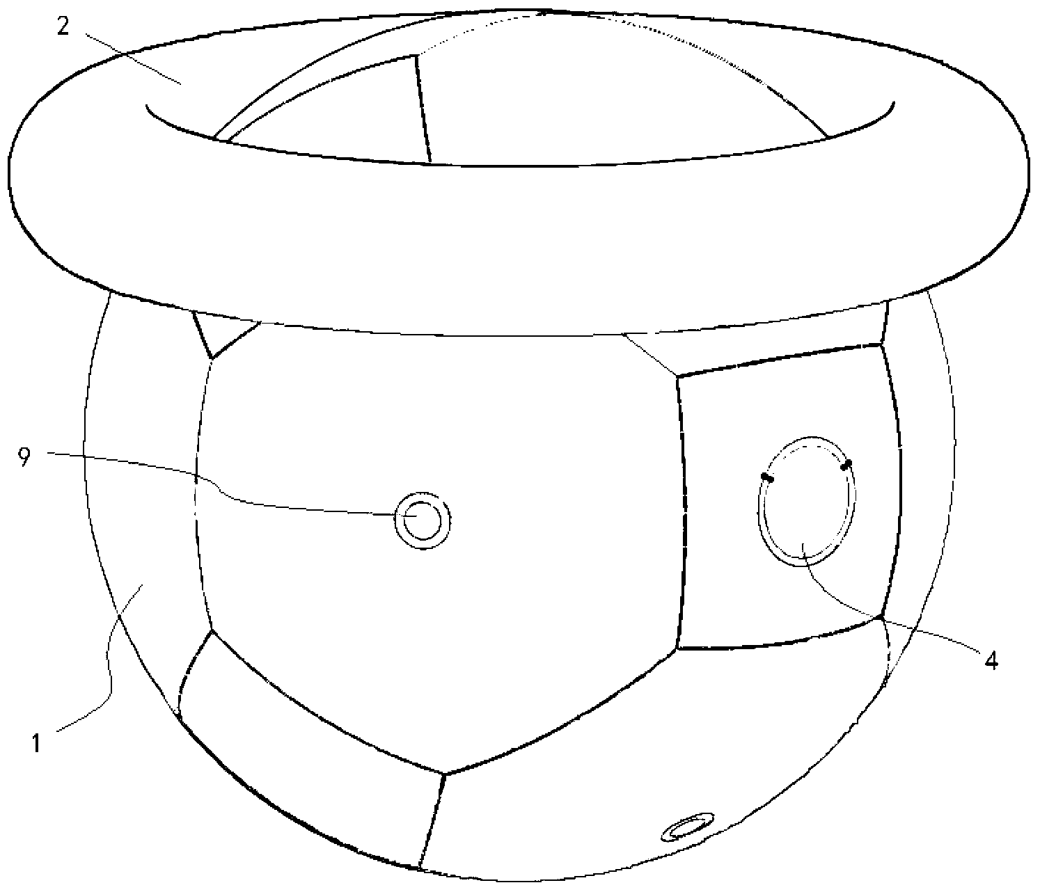 Inflatable polycystic emergency evacuation device