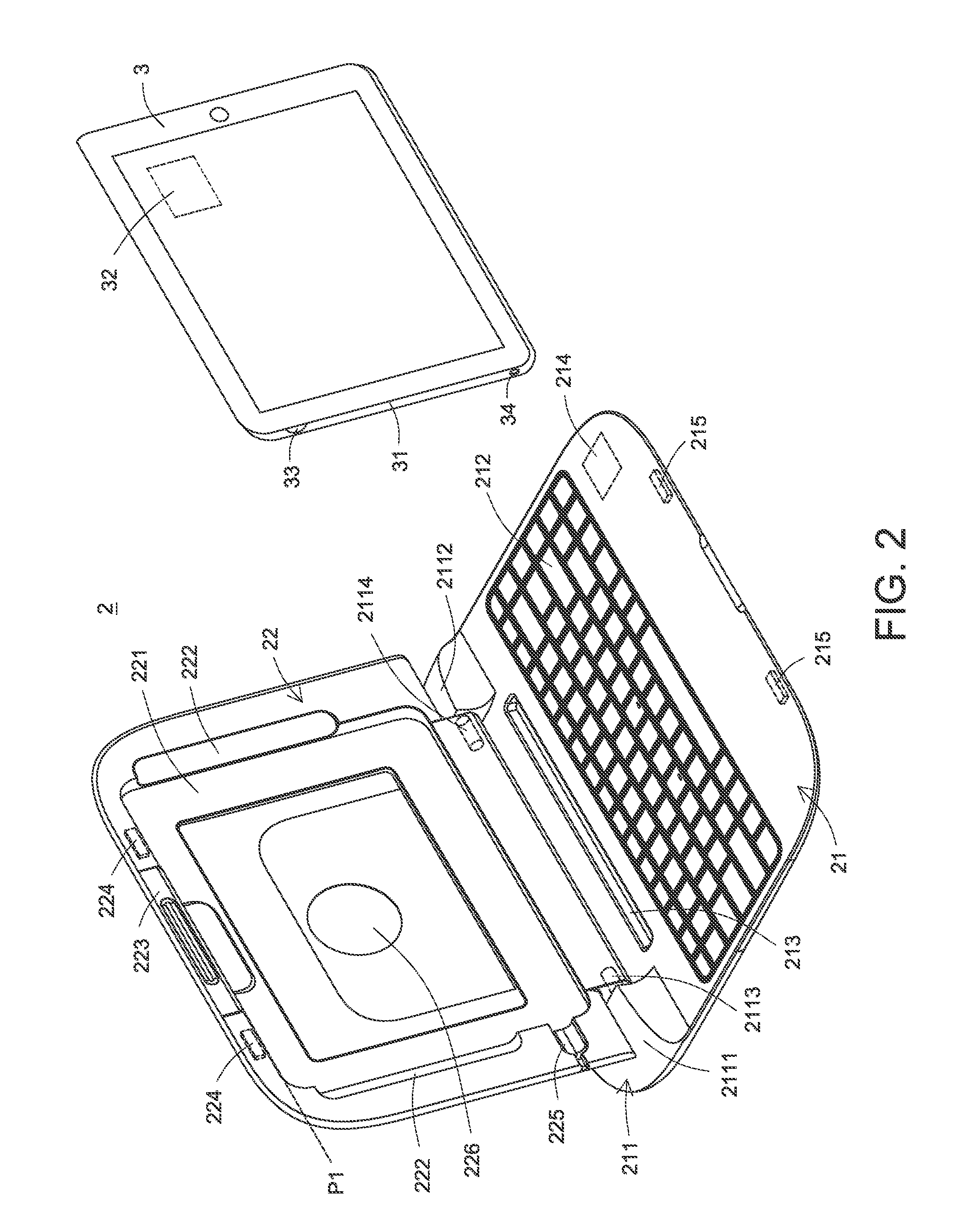 Keyboard device for use with tablet personal computer