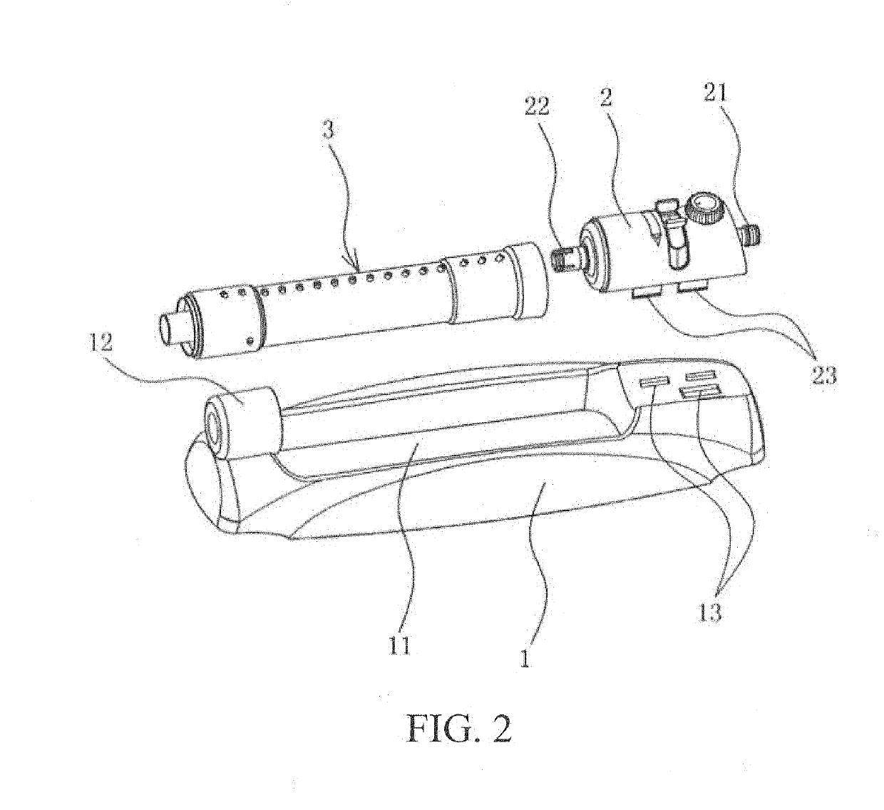 Oscillating sprinkler with adjustable spray area