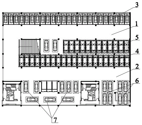 Underground garage for reasonably controlling parking space allocation and parking space occupied spaces