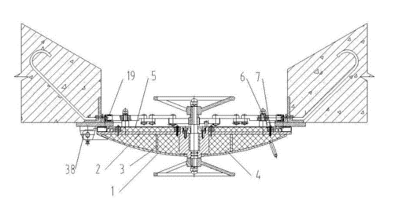 Airtight blast door for underground refuge chamber