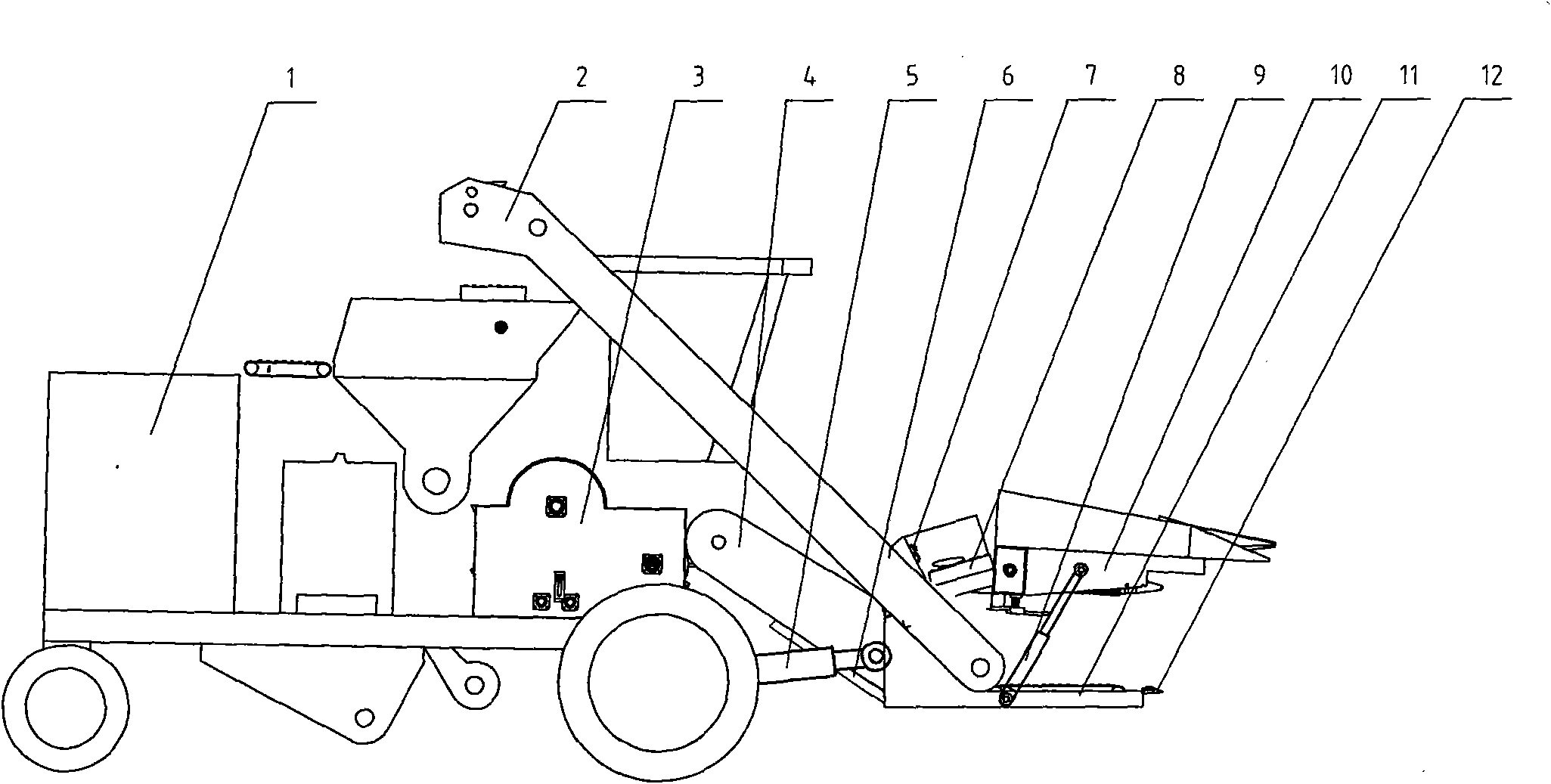 Corncob and stalk corn harvester header