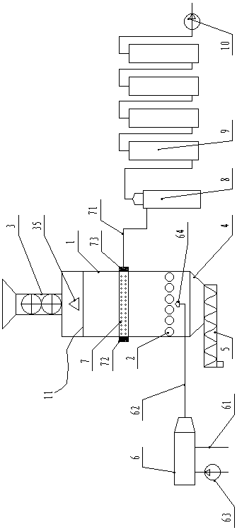 Side suction type anaerobic medium-temperature pyrolysis furnace