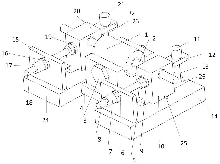 A motor multi-eccentric fault simulation method and device