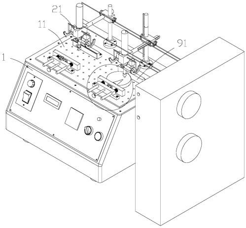 A rubber wear-resistant test equipment for plastic products