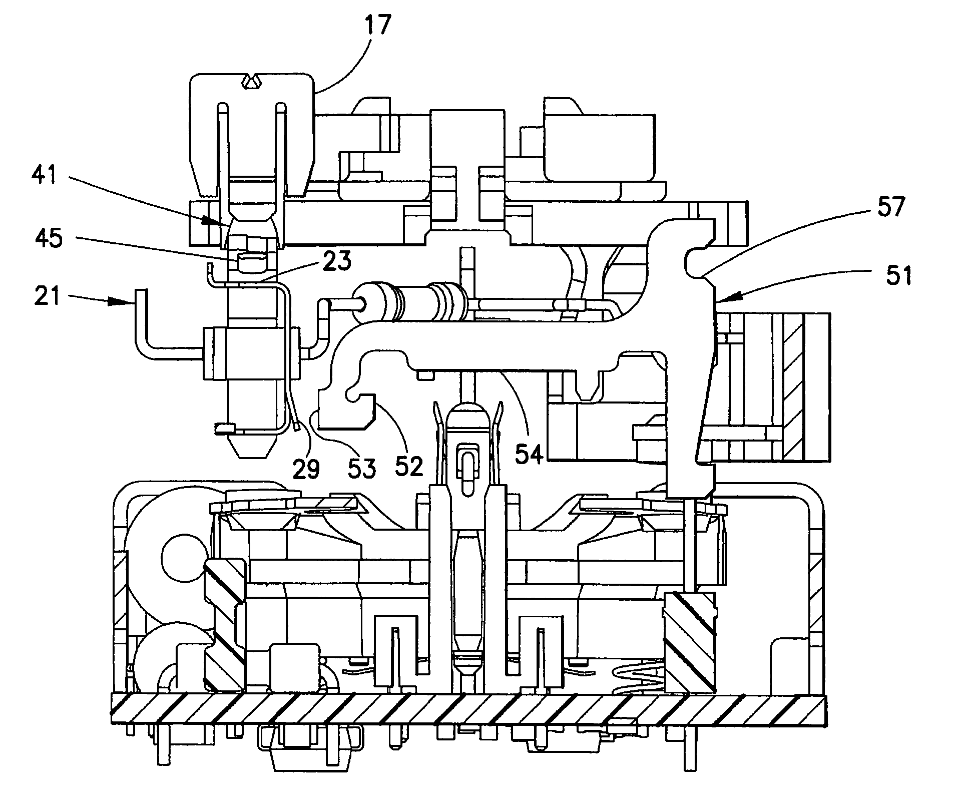 Rocker contact switch for electrical device