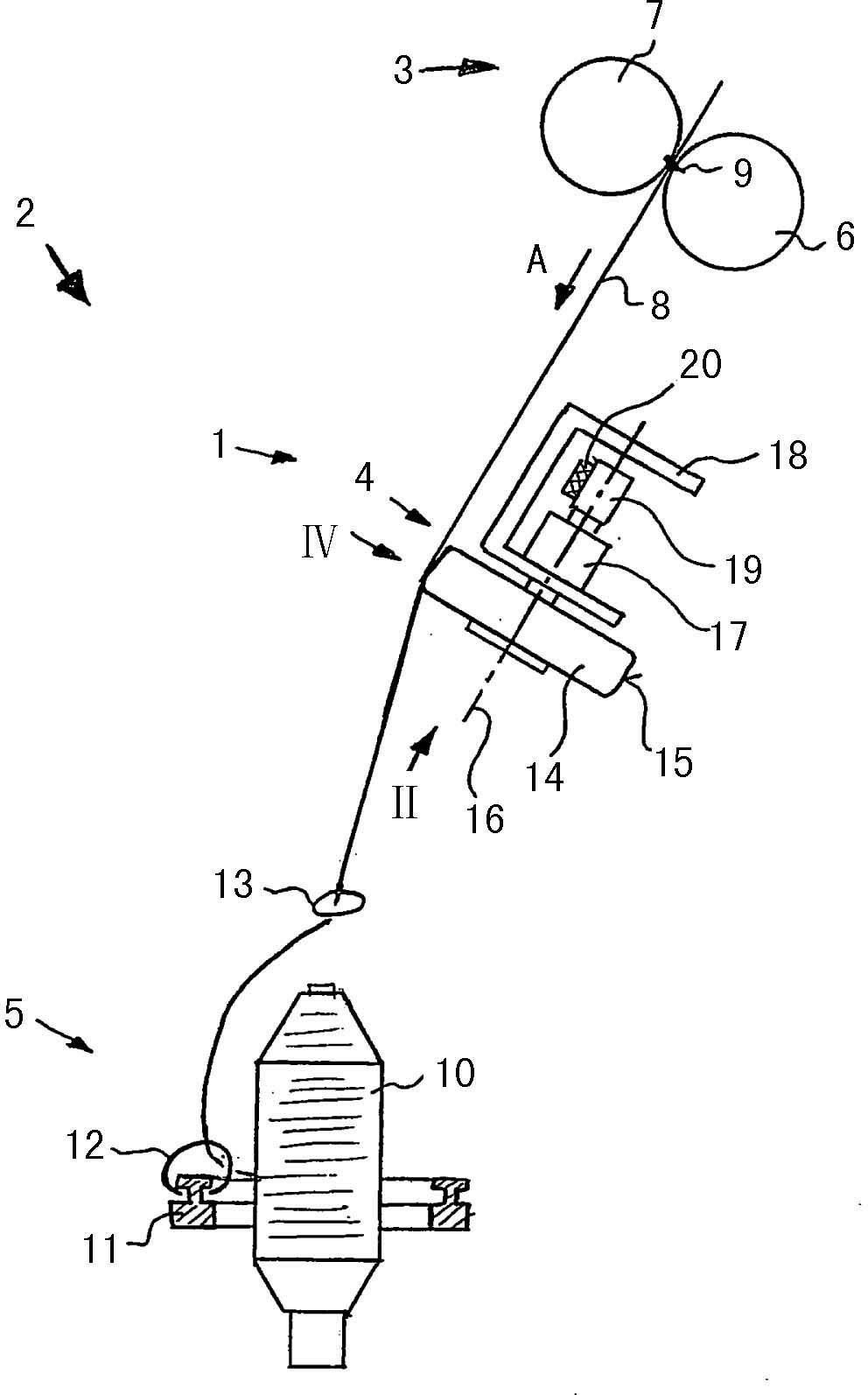 Ring spinning machine having a false twist device