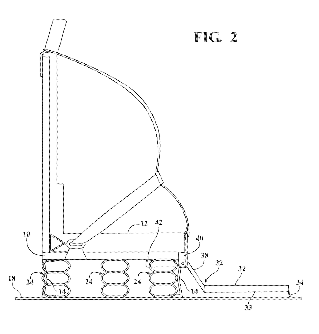 Combat vehicle seat installation for protection of occupants from the effects of ground explosions