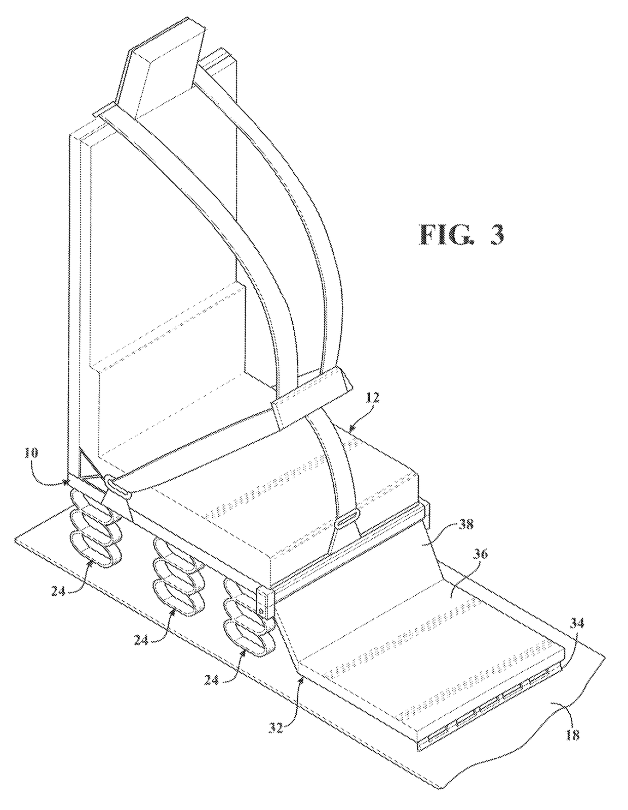 Combat vehicle seat installation for protection of occupants from the effects of ground explosions