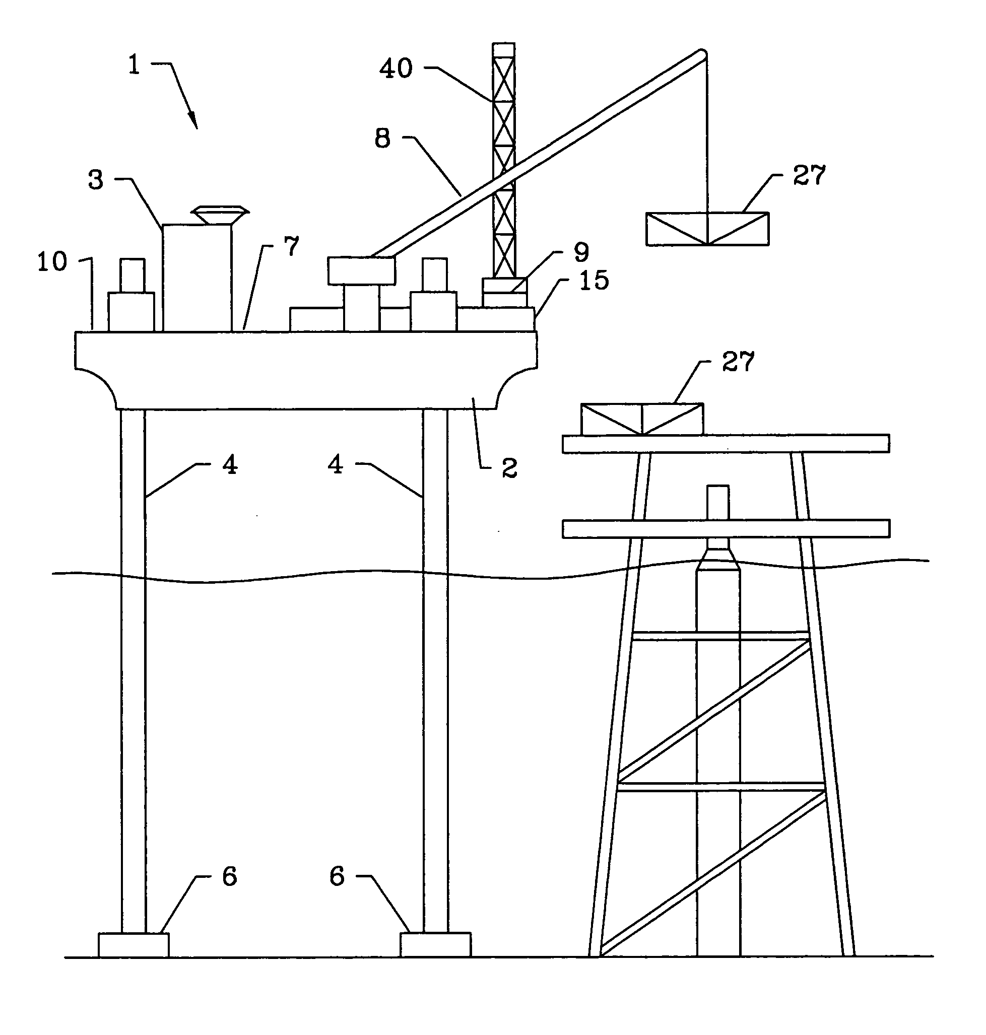 Jack up workover rig with removable workover floor unit