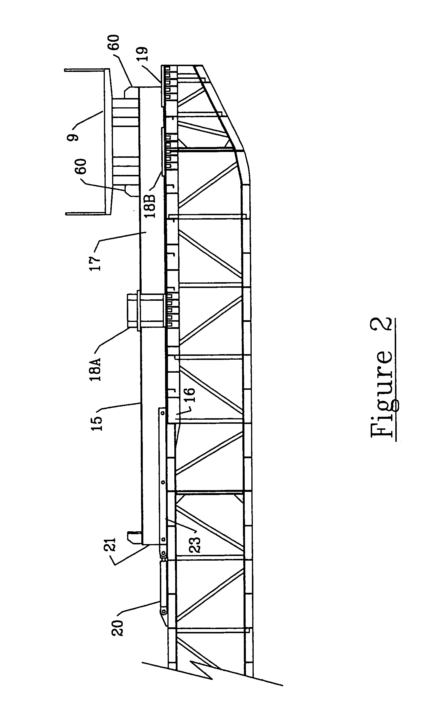 Jack up workover rig with removable workover floor unit