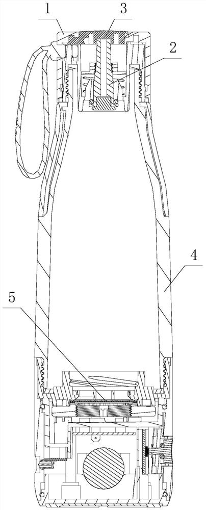 Cover body structure and hydrogen absorption water cup thereof