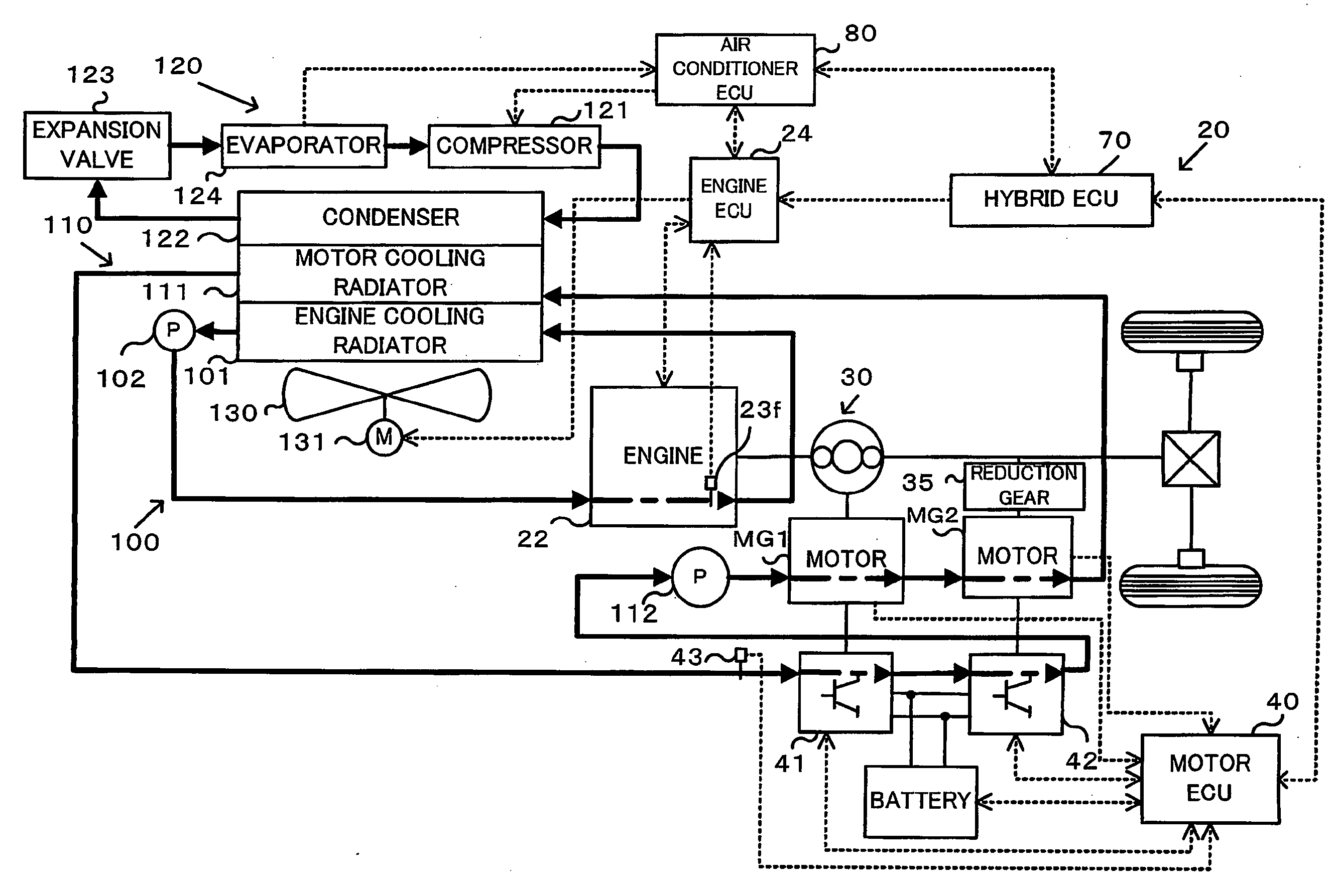 Cooling system, control method of the same, and motor vehicle