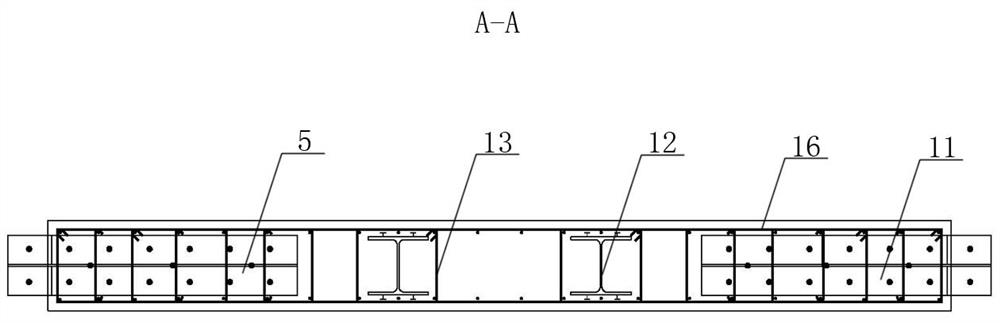 T-shaped flexible jointed limb wall with pre-embedded jointed beam section and its construction method