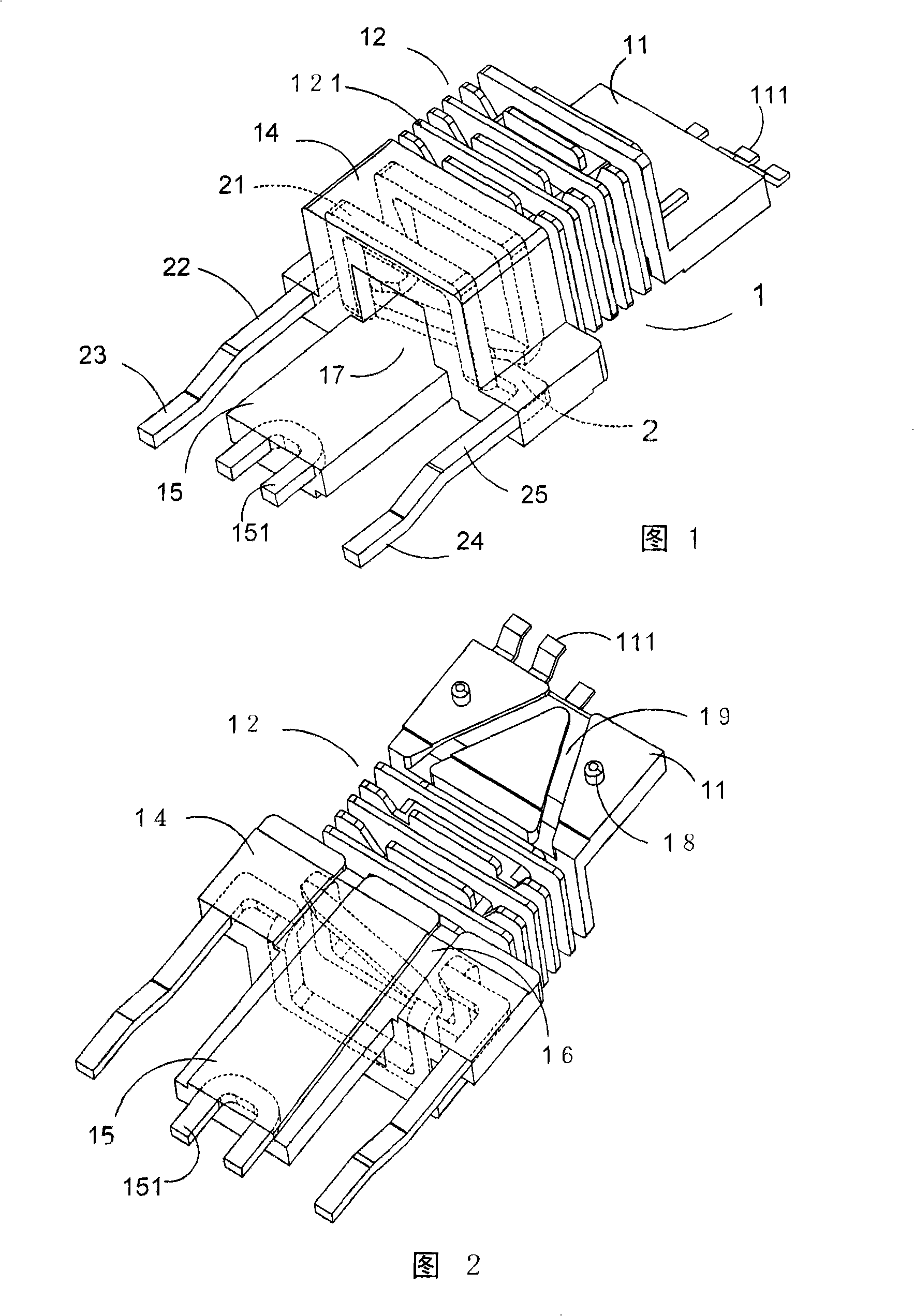 Method for manufacturing embedded transformer framework mounted with low-voltage coil and product