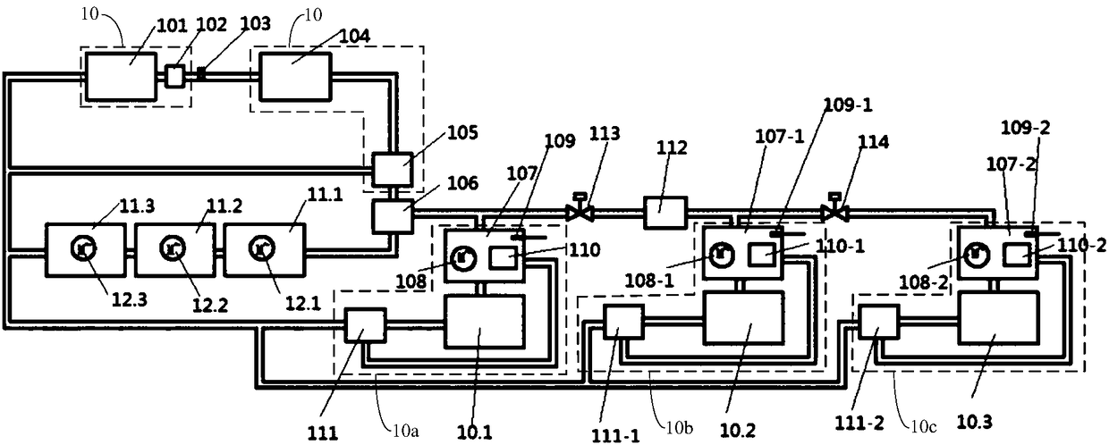 Tower tube heat-radiating system and temperature control method thereof