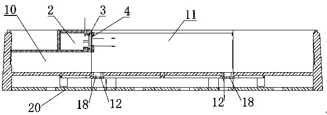 Water tank structure and cleaning robot