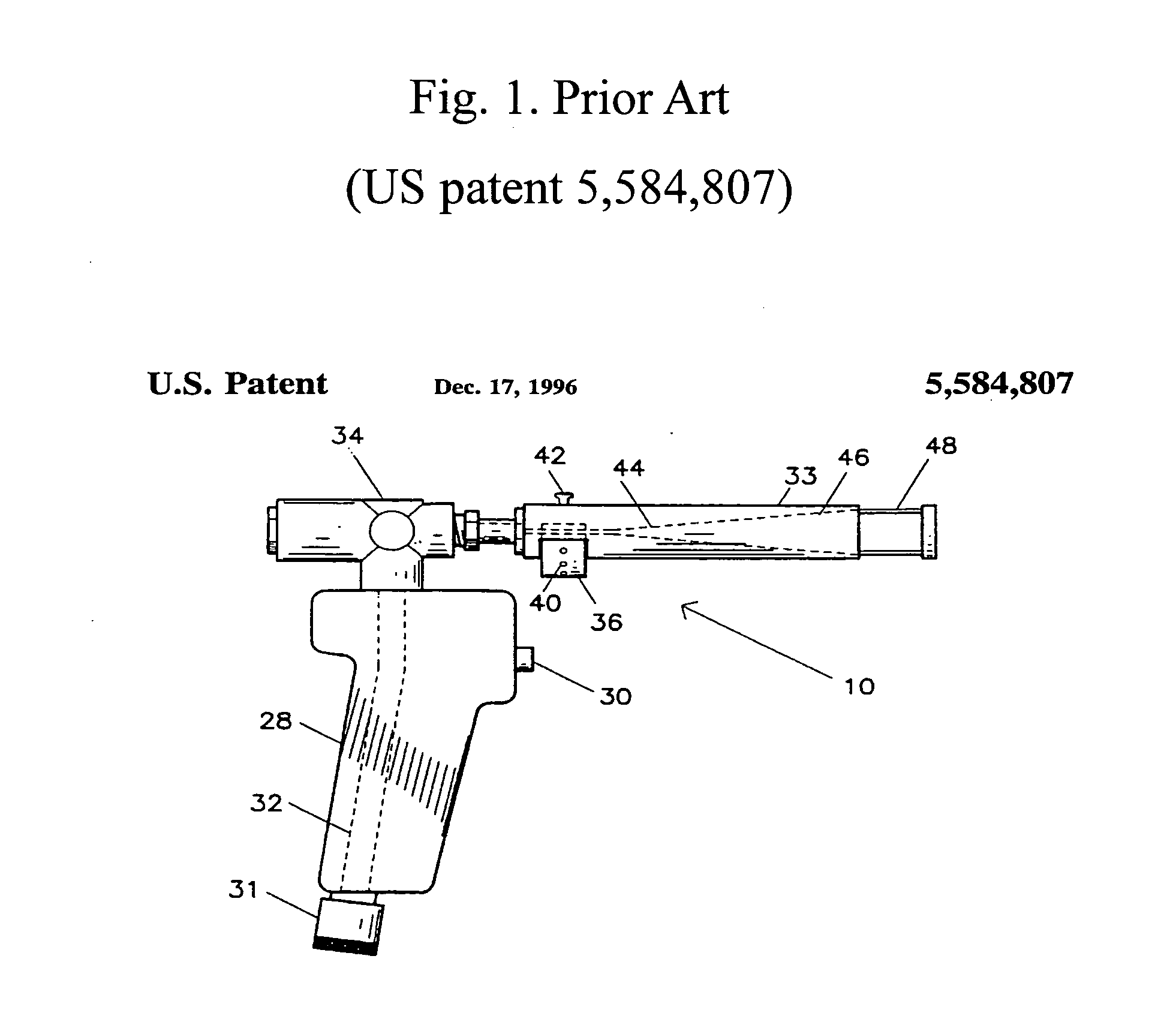 Gene injection instrument nozzle