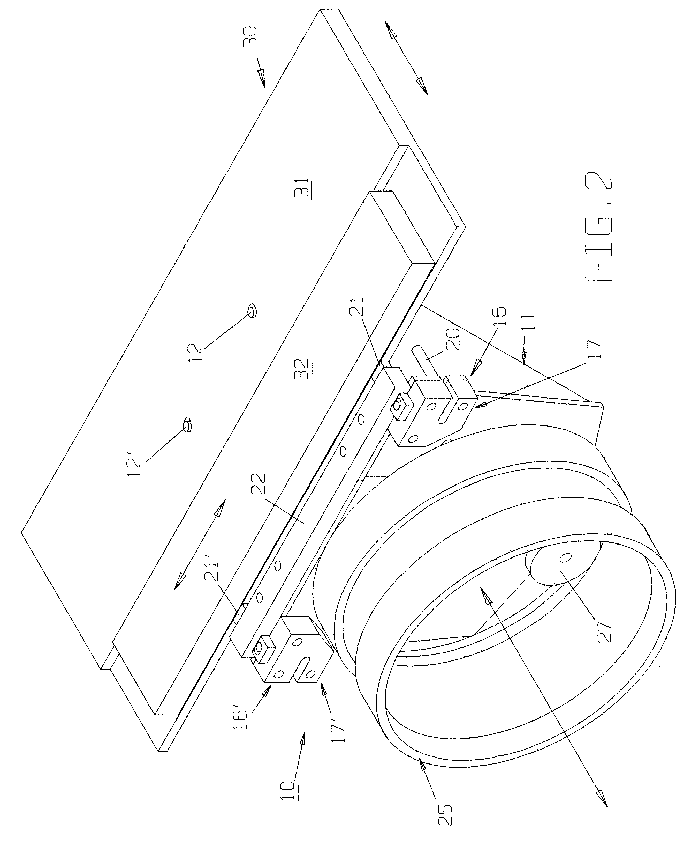 Cap frame drive assembly and method