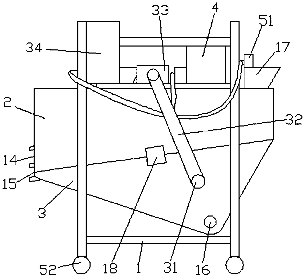 Cylinder cover casting production sand treatment regeneration material control screening device