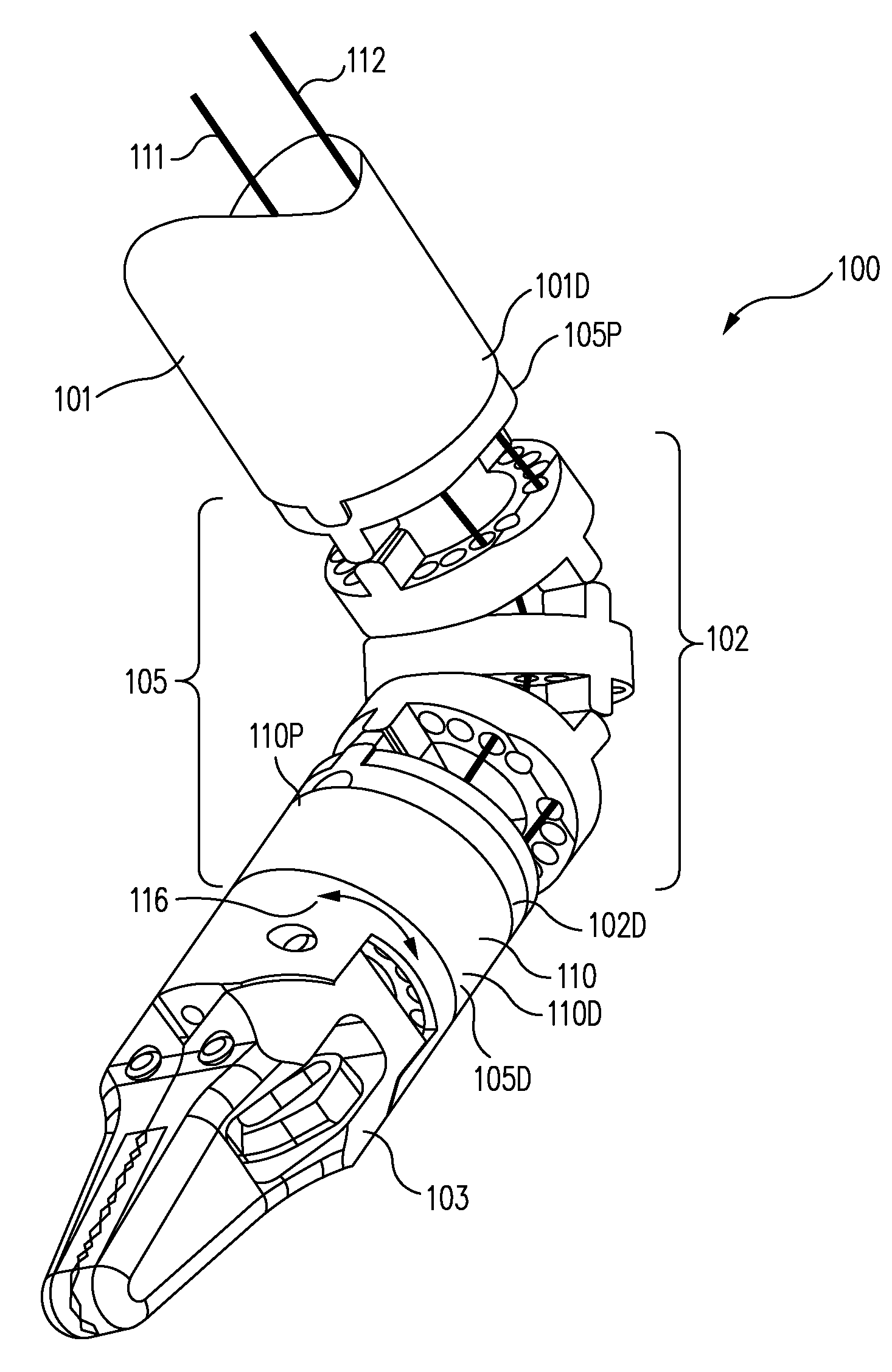 Roll joint and method for a surgical apparatus