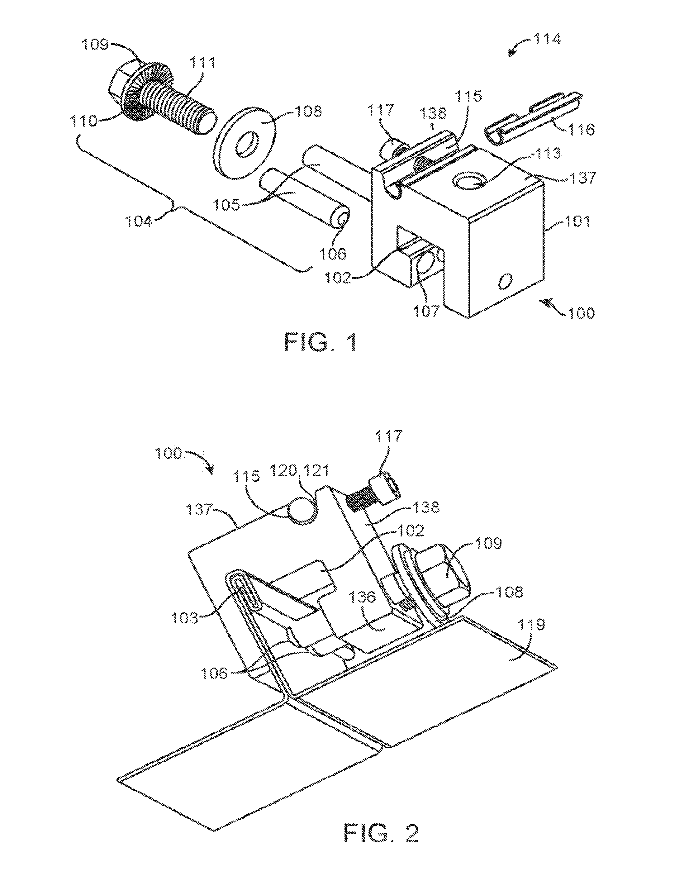 Clamp for standing seam