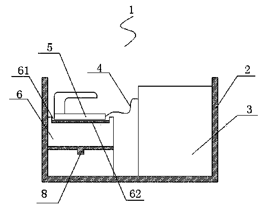 Defibrillator box body with conductive paste can