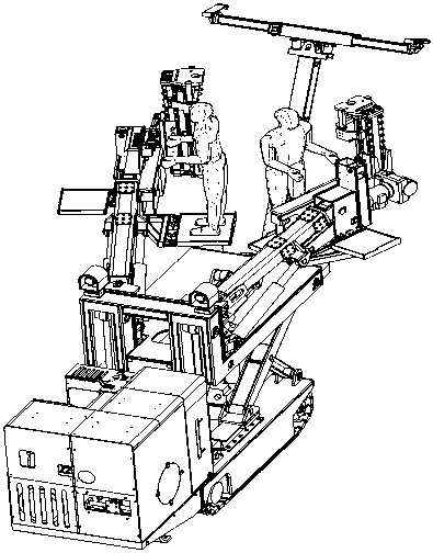 Electro-hydraulic anchor protection control double basket type two arm anchor cable anchor rod drill truck