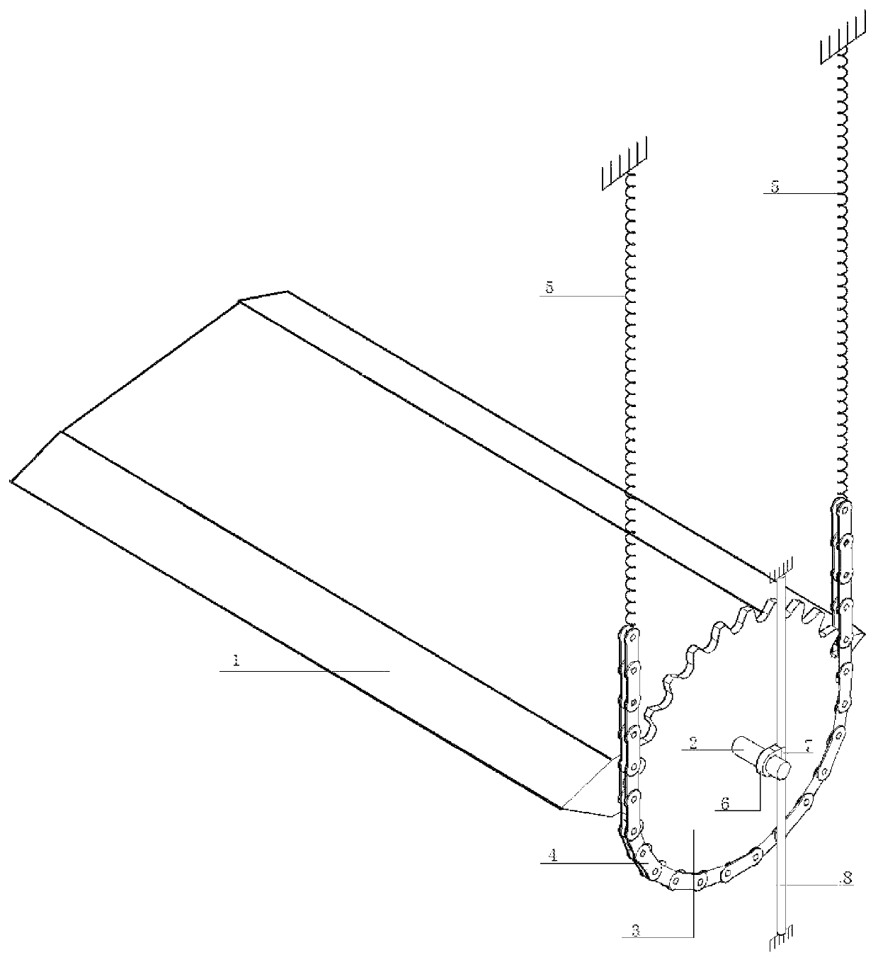 Large-amplitude vertical-torsional coupled free vibration setup for wind tunnel test