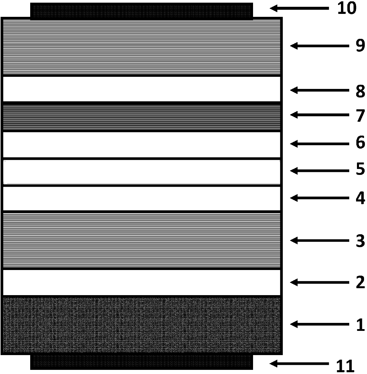 An n-sic substrate algan-based vertical structure resonant cavity ultraviolet led chip and its preparation method