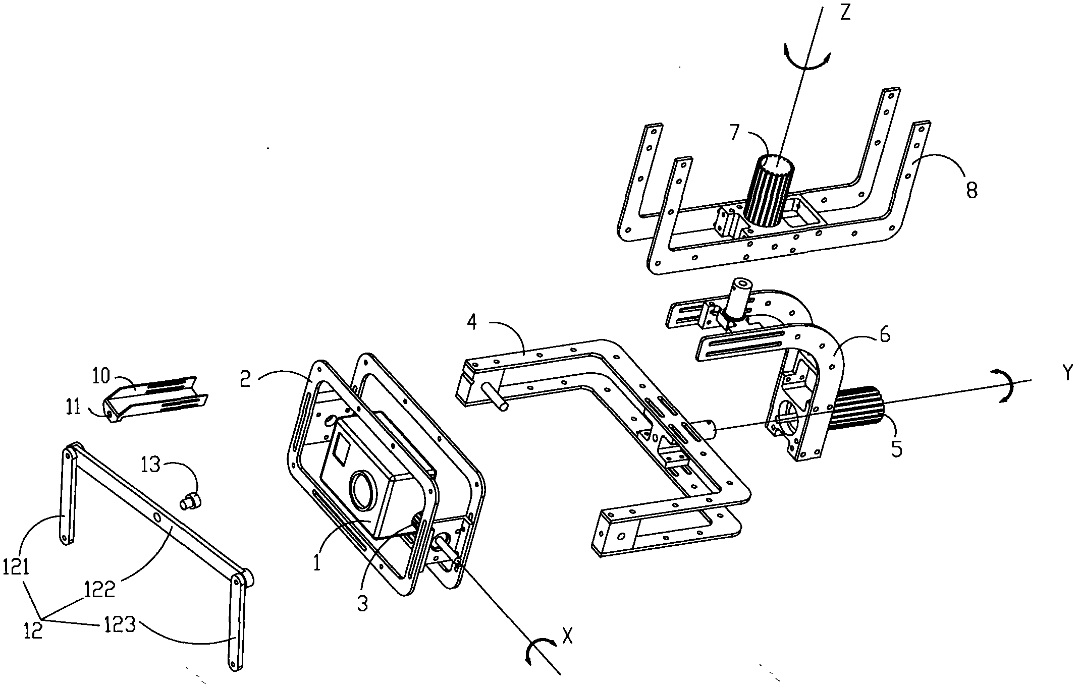 Gyro-type dynamic self-balancing pan-tilt