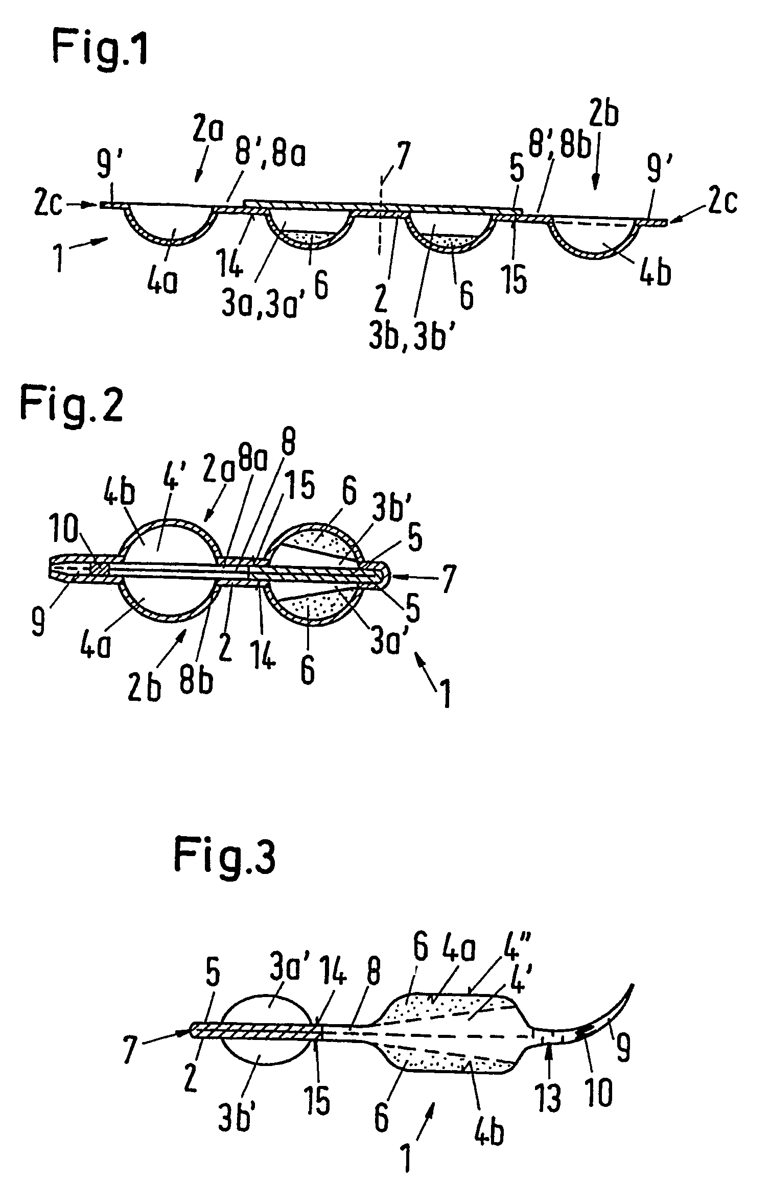 Device having sealed breakable chambers for storing and dispensing viscous substances