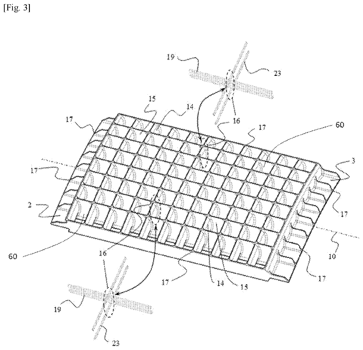 Long-fibre-reinforced-joints-composite thrust reverser cascade