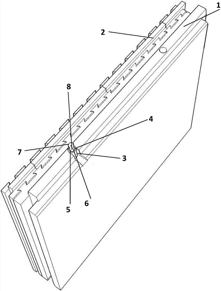 External heat preservation linear composite wall with lead pipe-coarse sand energy dissipation and seismic reduction keys and construction method