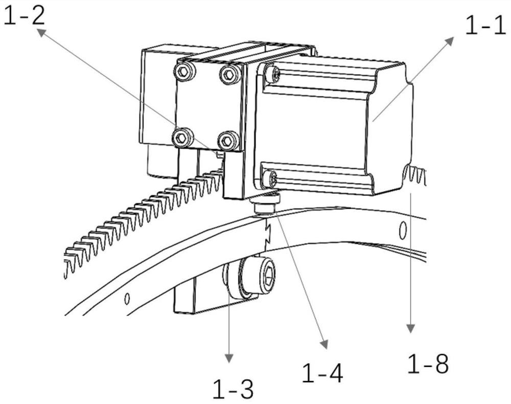 Hemispherical arc-shaped scanning test frame capable of being used for laser countermeasure test