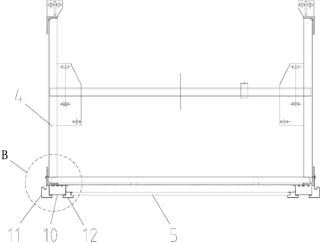 Illumination device of bottom protection wall of escalator