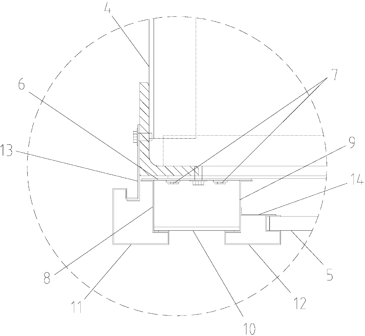 Illumination device of bottom protection wall of escalator