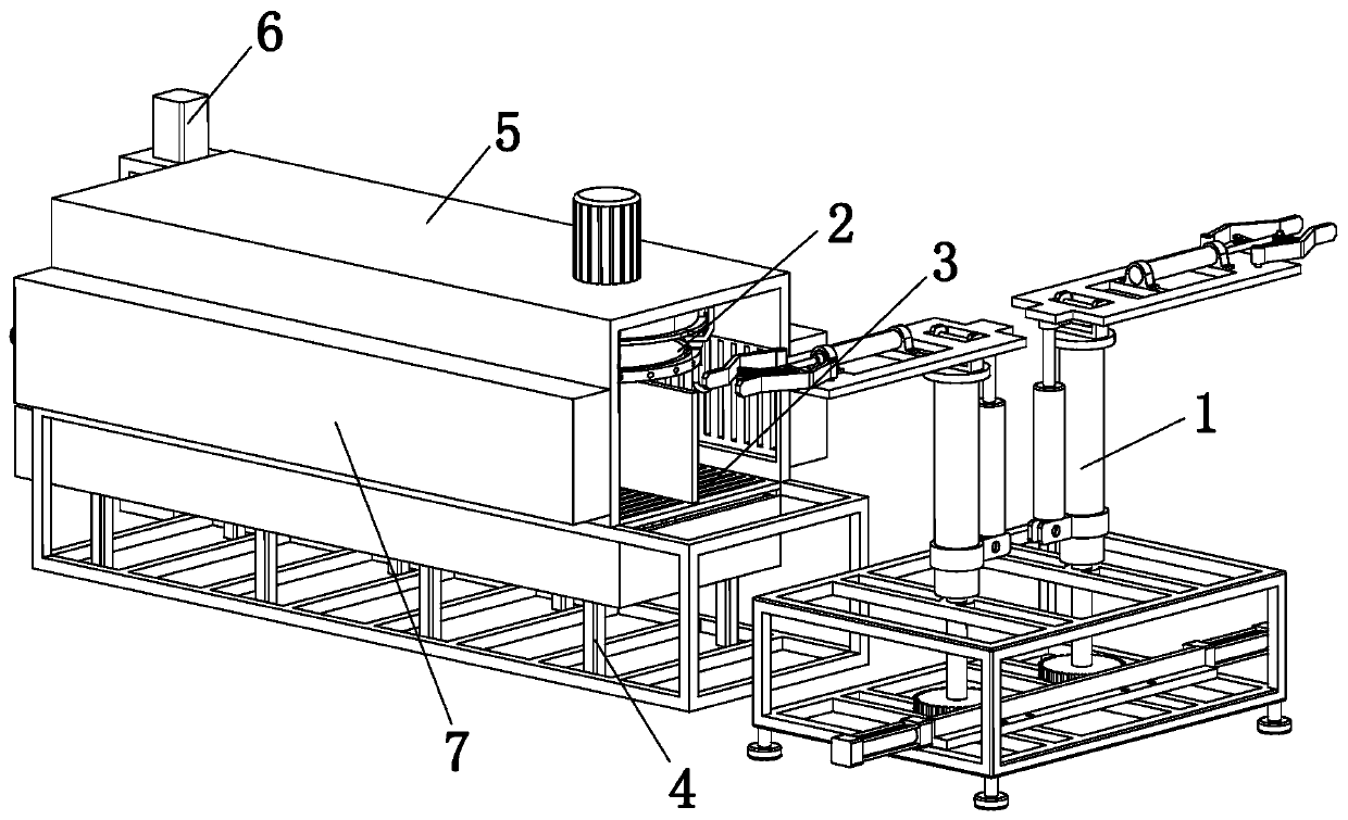 Spraying device for new energy vehicle parts