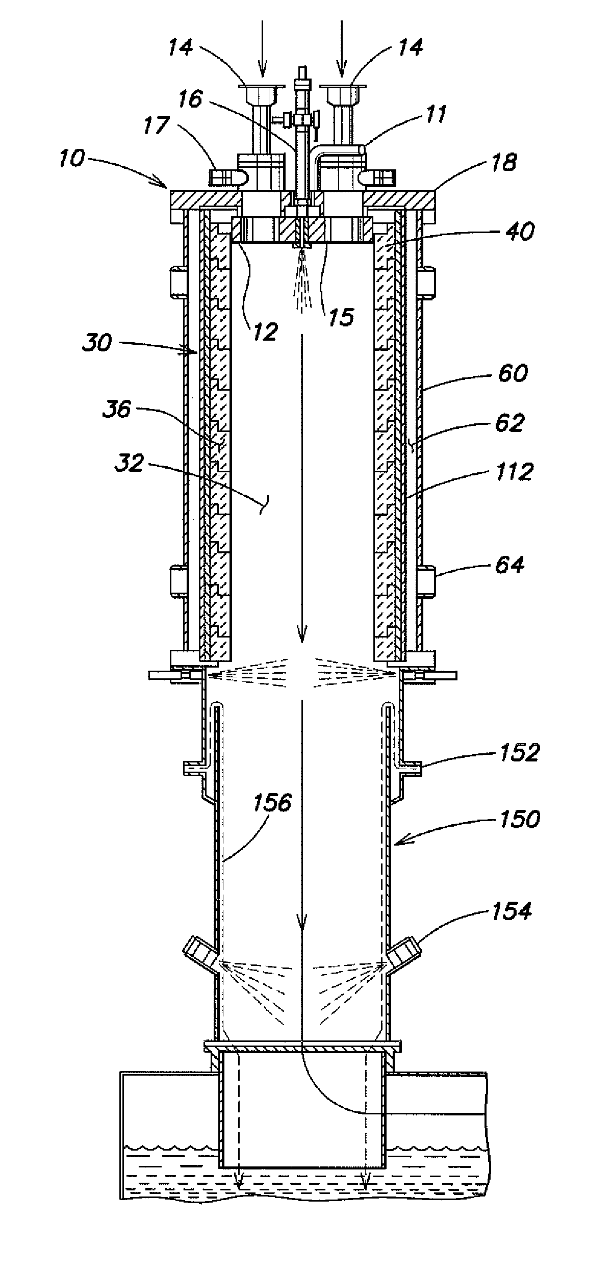 Methods and apparatus for sensing characteristics of the contents of a process abatement reactor