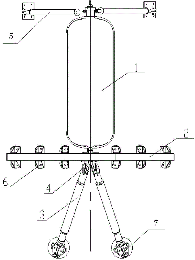 Helium tank support