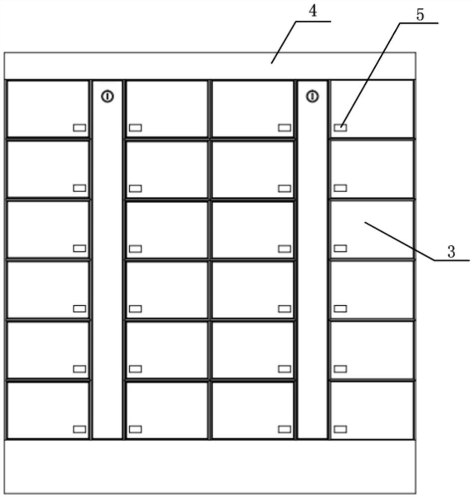 Multi-cabinet-door intelligent key cabinet and intelligent key taking and returning system