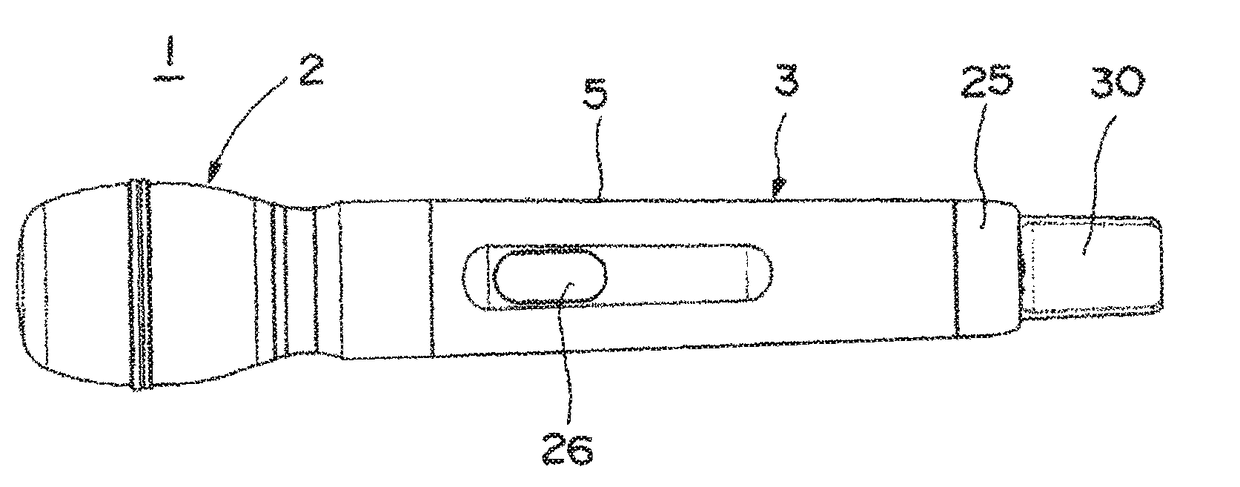 Wireless microphone with antenna therein