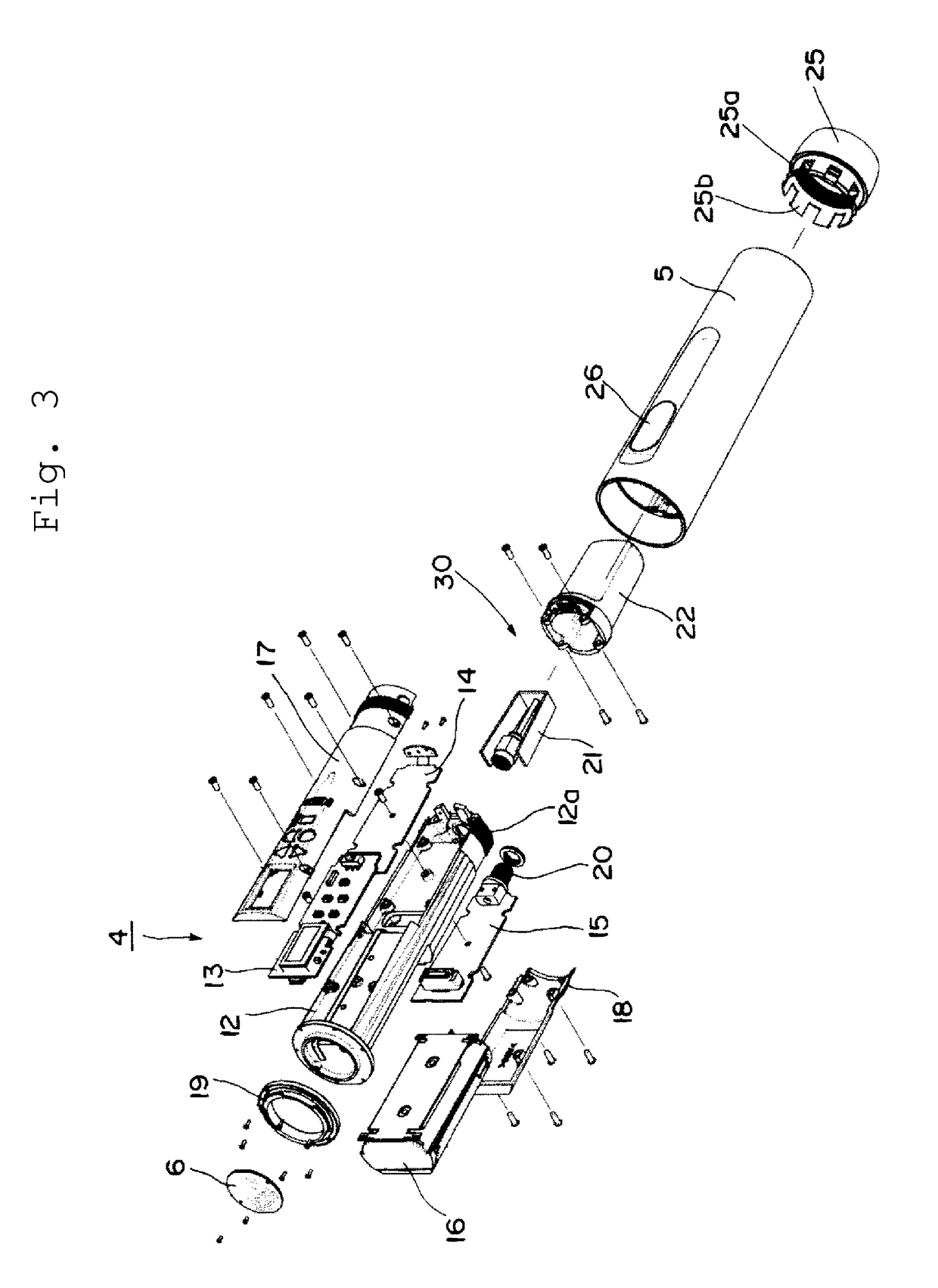 Wireless microphone with antenna therein