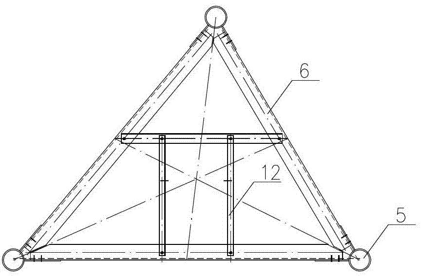 A three-pipe communication tower