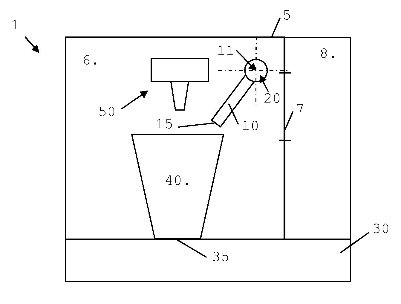 Beverage dispenser with safe cleaning arrangement