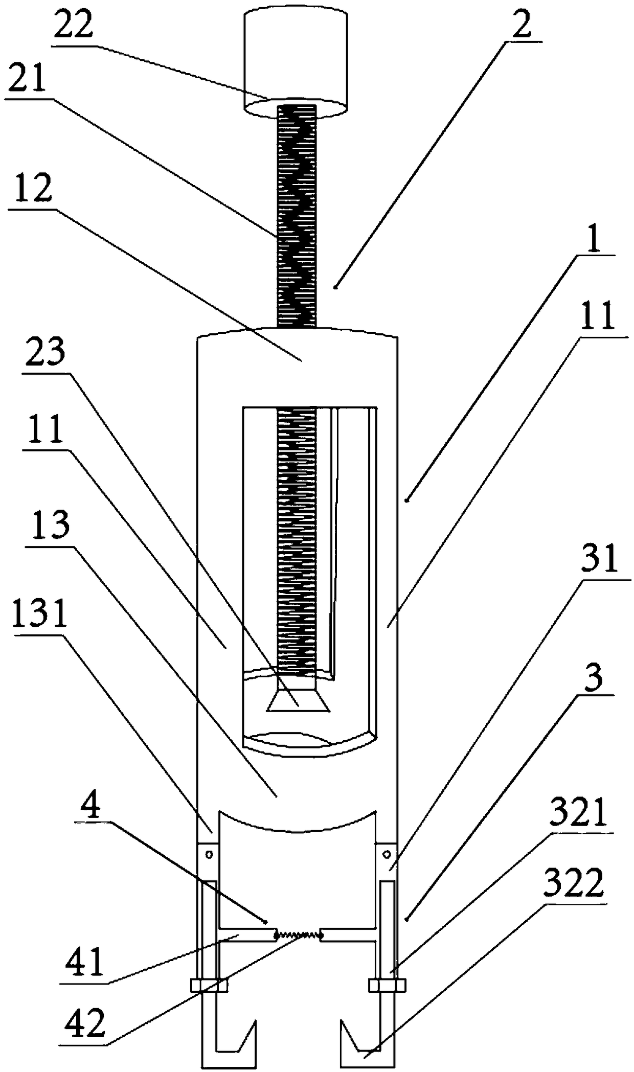 Pull-out ring network cabinet cable T-head remover