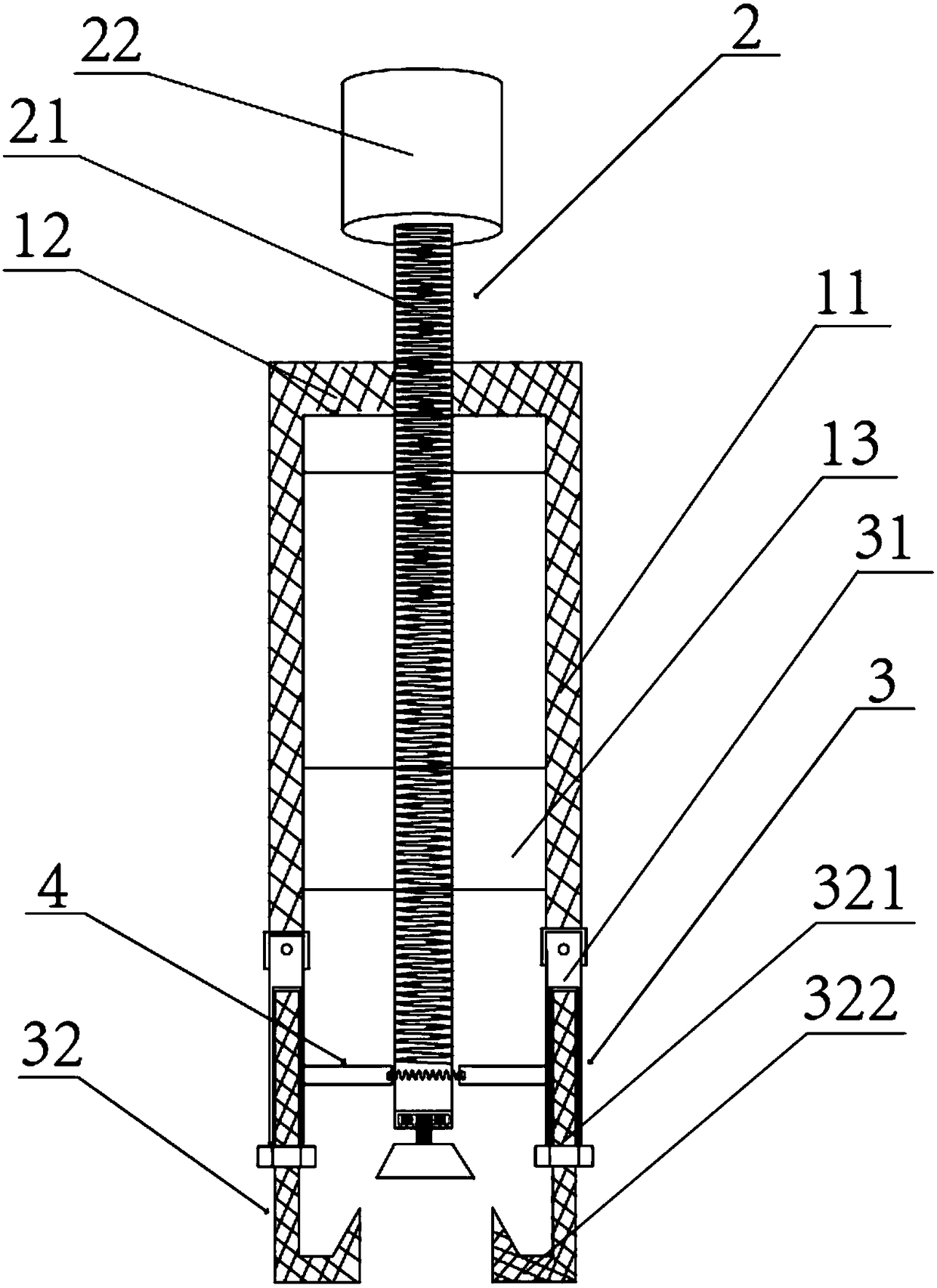 Pull-out ring network cabinet cable T-head remover