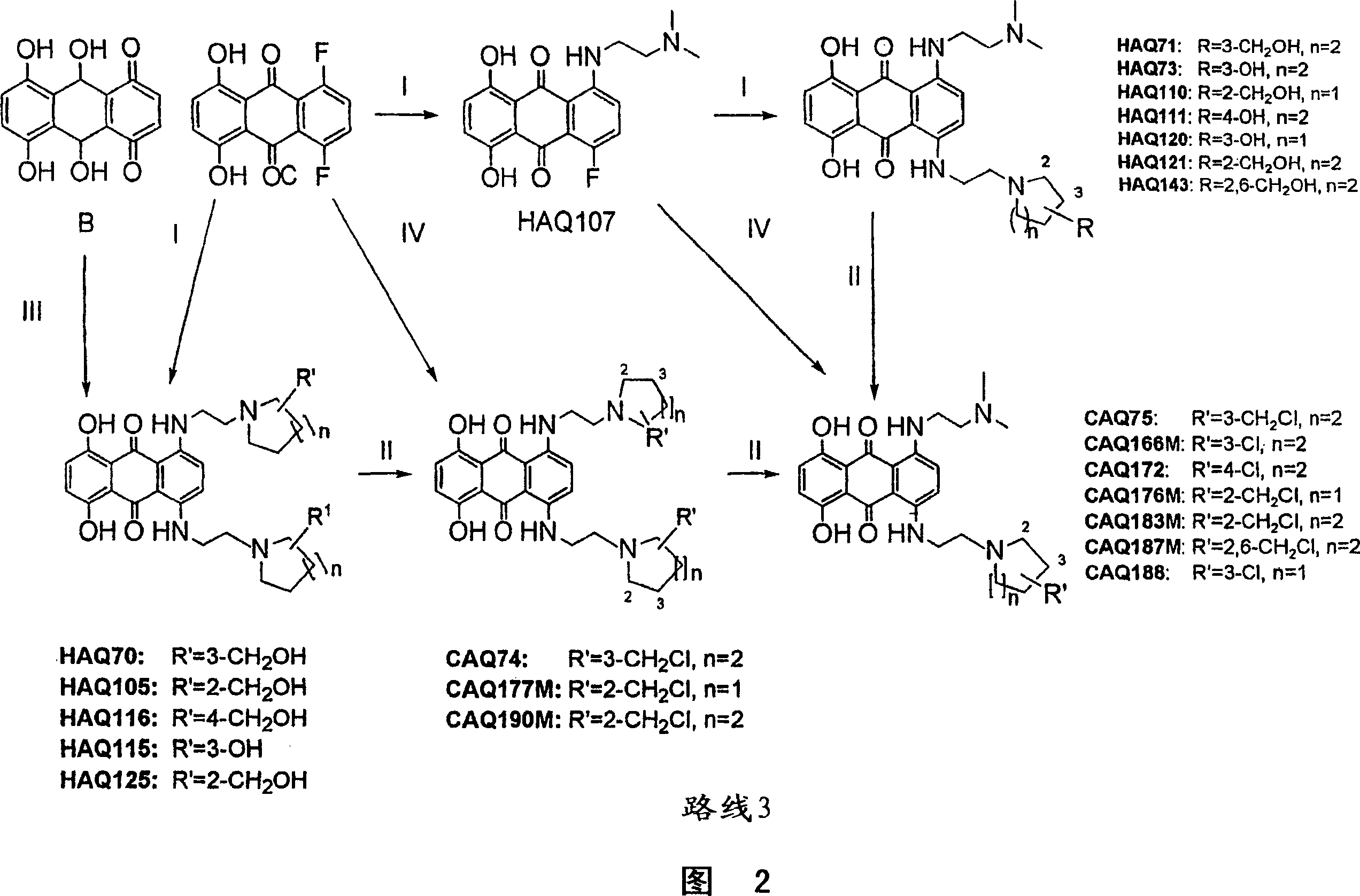 Anthraquinone compounds as anti cancer compounds